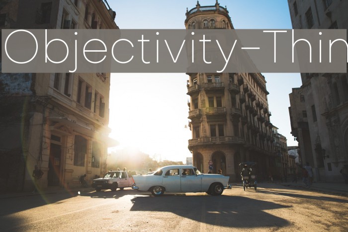 Objectivity-Thin Font examples