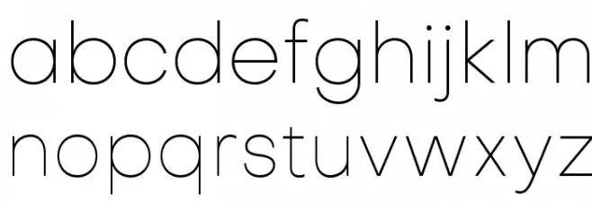 Objectivity-Thin Font LOWERCASE