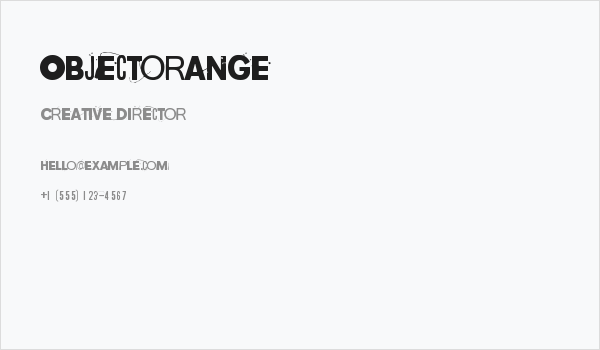 Objectorange Business Card