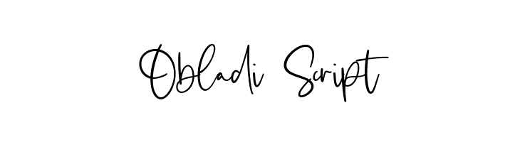 Obladi Script  Free Fonts Download