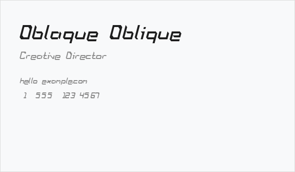 Oblaque Oblique Business Card