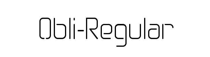 Obli-Regular  नि: शुल्क फ़ॉन्ट्स डाउनलोड