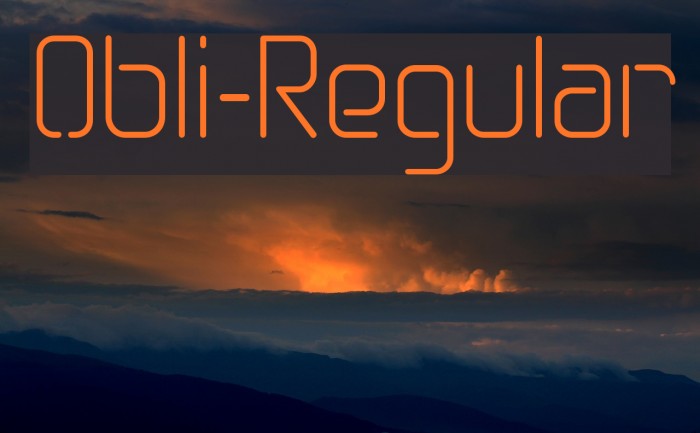 Obli-Regular Font examples