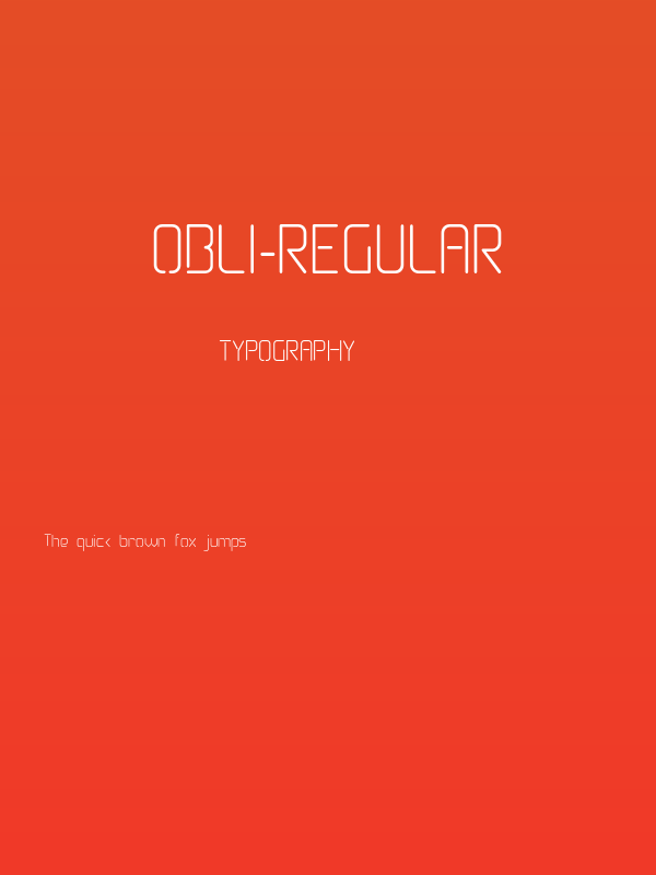 Obli-Regular Poster