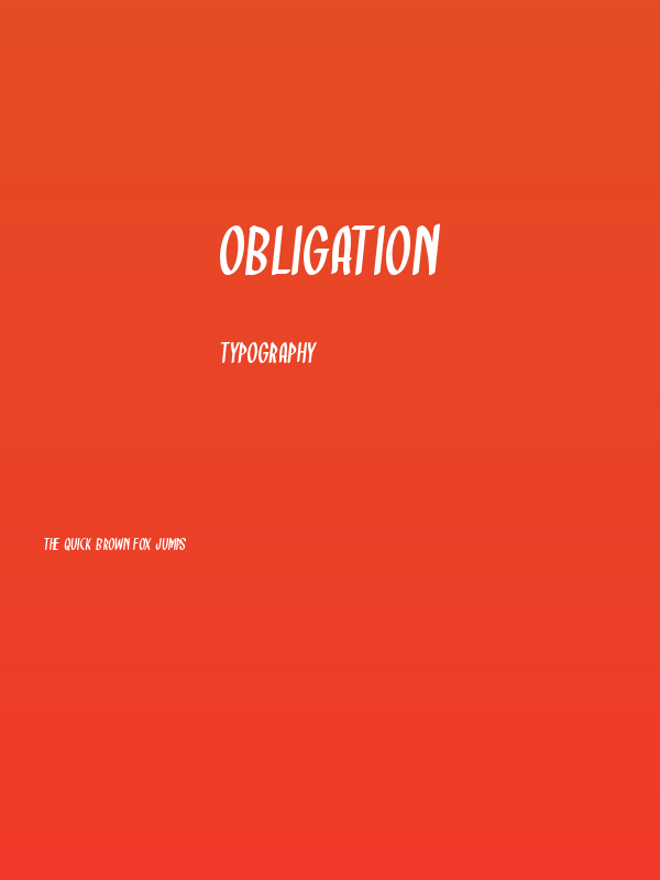 Obligation Poster