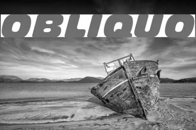 Obliquo Font examples