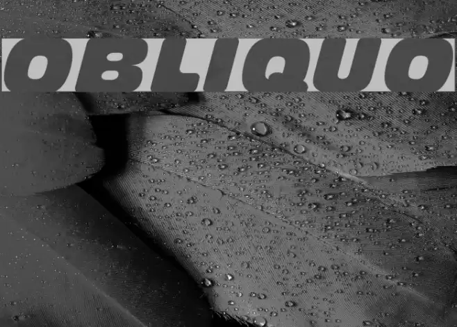 Obliquo Font examples