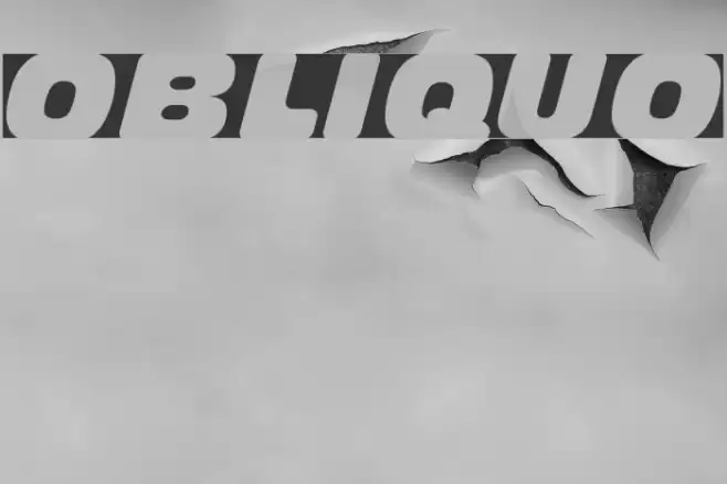 Obliquo Font examples