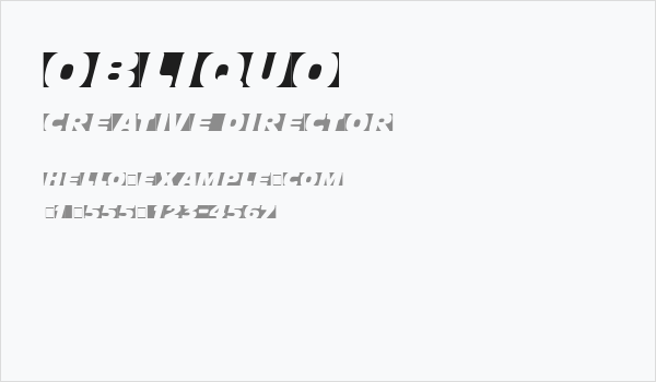 Obliquo Business Card