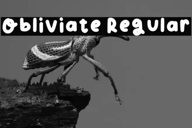 Obliviate Regular Font examples