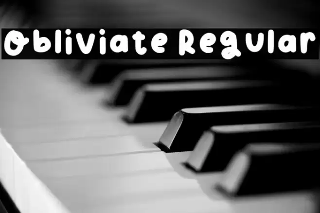 Obliviate Regular Font examples