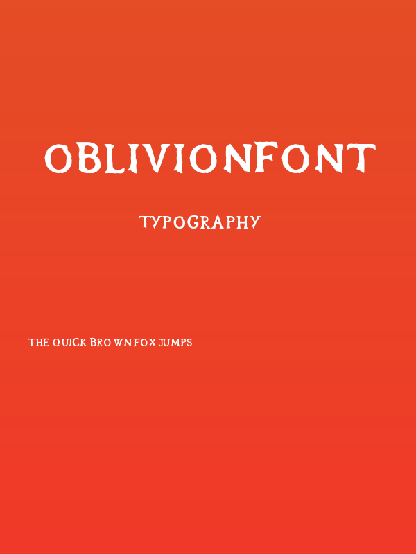 OblivionFont Poster