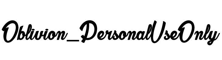 Oblivion_PersonalUseOnly  Free Fonts Download