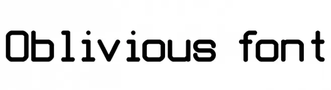 Oblivious font  नि: शुल्क फ़ॉन्ट्स डाउनलोड