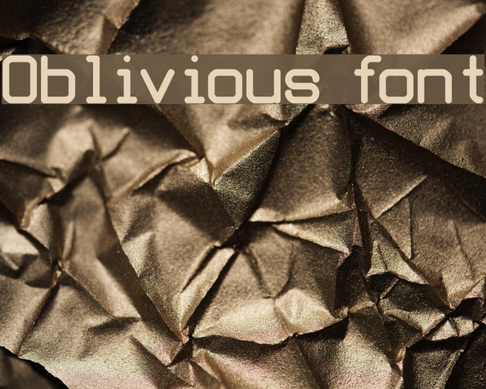 Oblivious font Шрифта examples