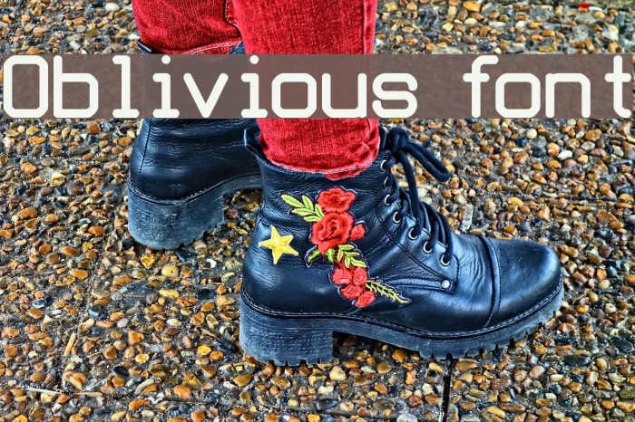 Oblivious font Шрифта examples