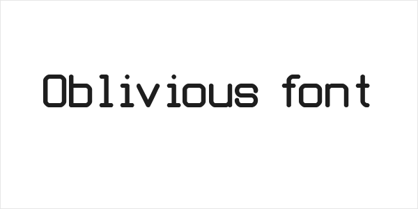 Oblivious font Logo