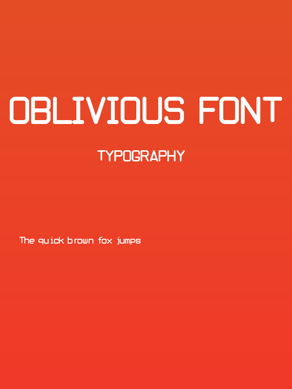 Oblivious font Poster