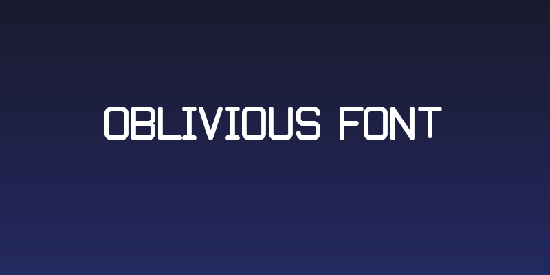 Oblivious font Social Header
