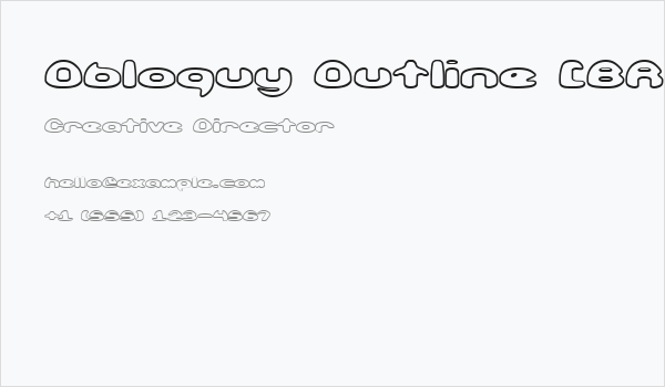 Obloquy Outline [BRK] Business Card