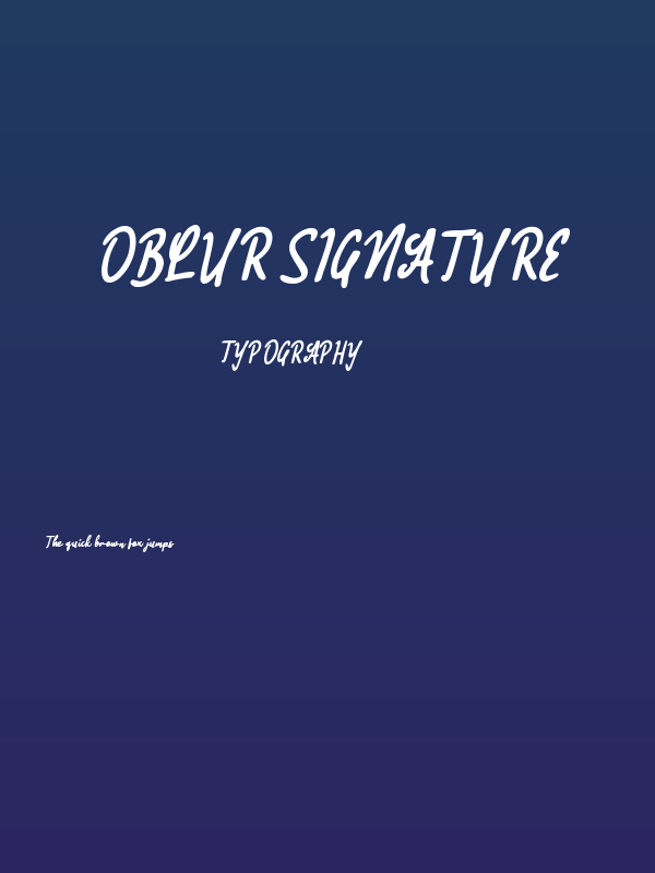 Oblur Signature Poster