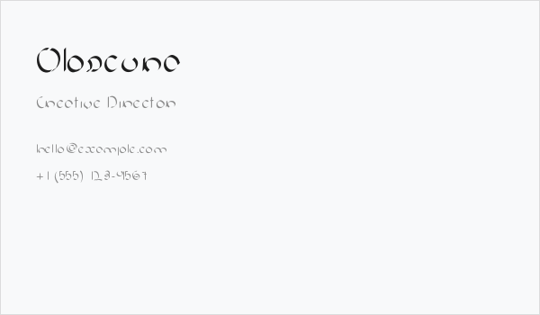 Obscura Business Card