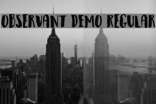 Observant DEMO Regular Font examples