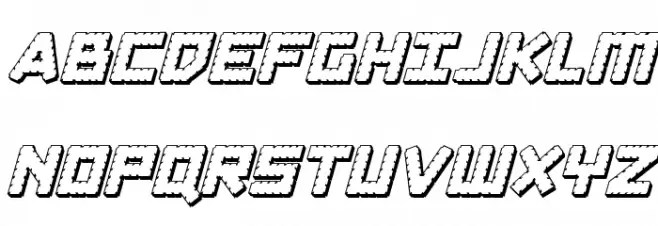 Obsidian Blade 3D Italic Polices MAJUSCULES