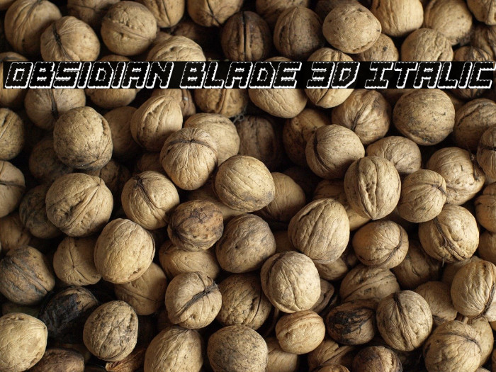 Obsidian Blade 3D Italic Example 1