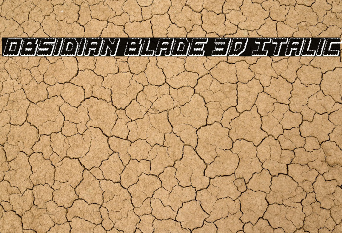 Obsidian Blade 3D Italic Example 3