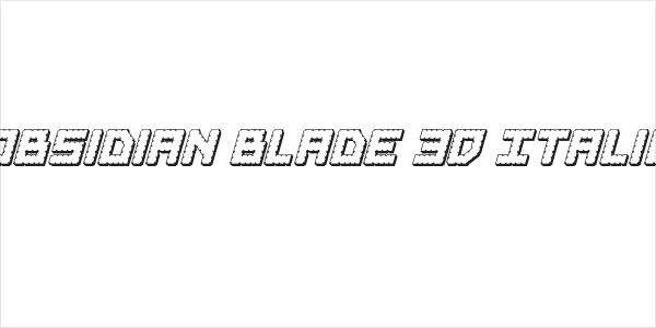 Obsidian Blade 3D Italic Logo