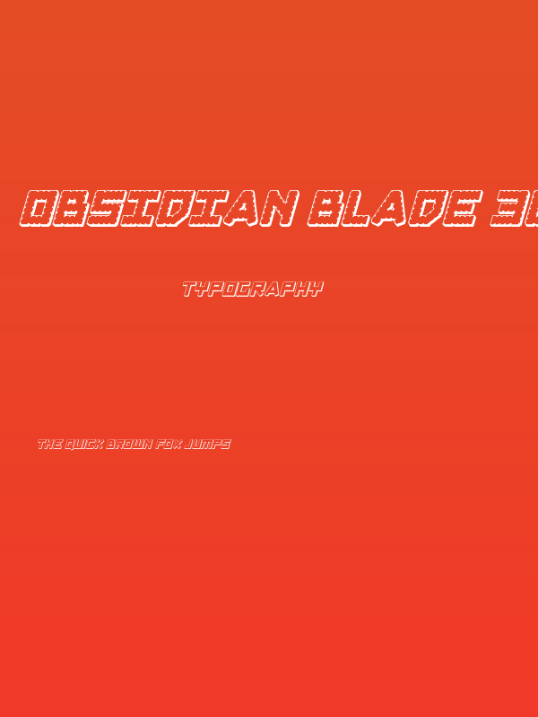 Obsidian Blade 3D Italic Poster