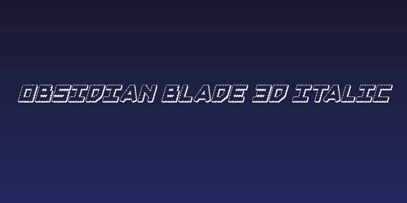 Obsidian Blade 3D Italic Social Header