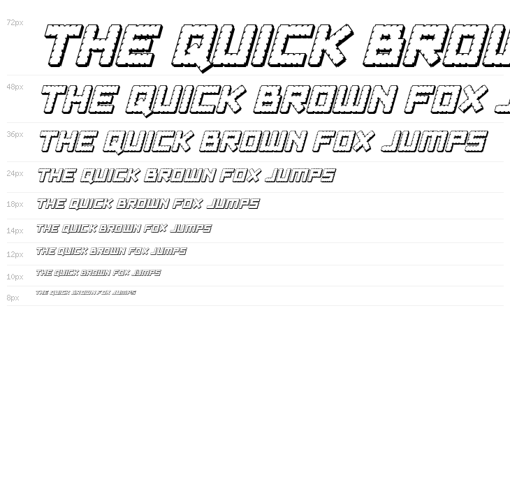 Obsidian Blade 3D Italic Waterfall