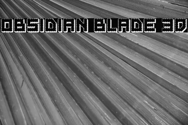 Obsidian Blade 3D Font examples