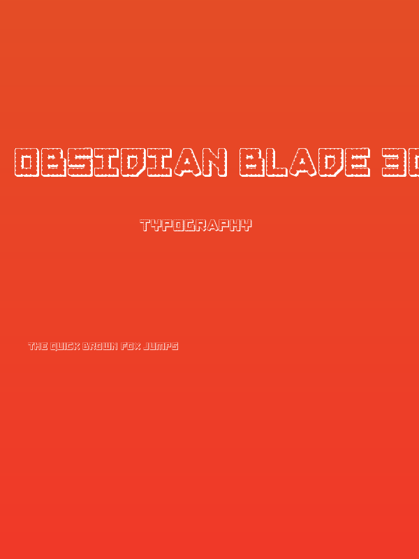 Obsidian Blade 3D Poster