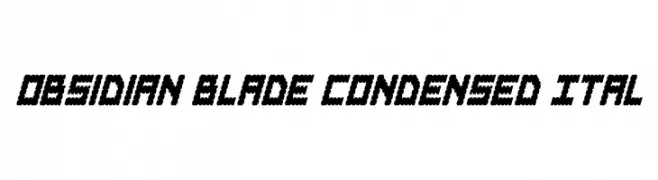 Obsidian Blade Condensed Ital  नि: शुल्क फ़ॉन्ट्स डाउनलोड