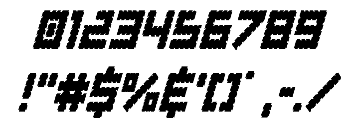 Obsidian Blade Condensed Ital Font OTHER CHARS
