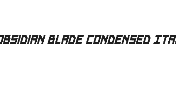 Obsidian Blade Condensed Ital Logo