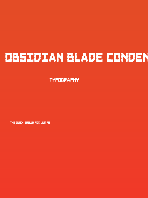 Obsidian Blade Condensed Poster