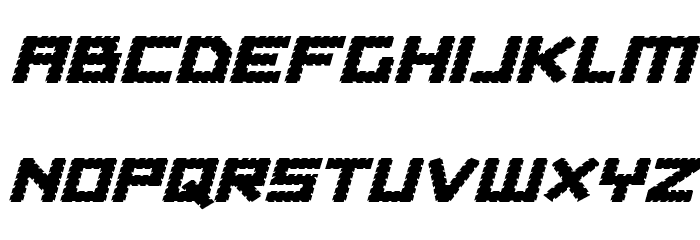 Obsidian Blade Expanded Ital Font LOWERCASE