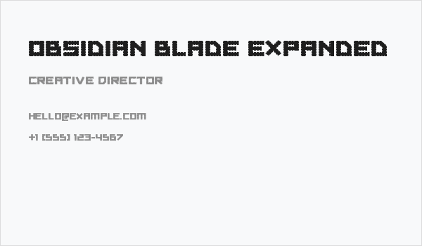 Obsidian Blade Expanded Business Card