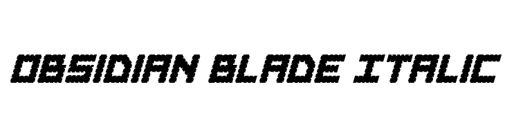 Obsidian Blade Italic  Скачать бесплатные шрифты