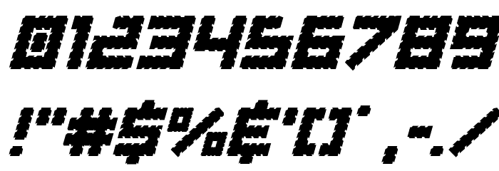 Obsidian Blade Italic Font OTHER CHARS