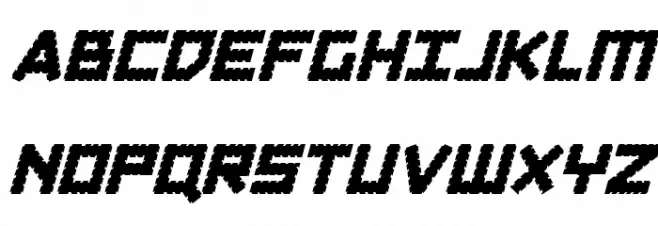 Obsidian Blade Italic Schriftart Groß