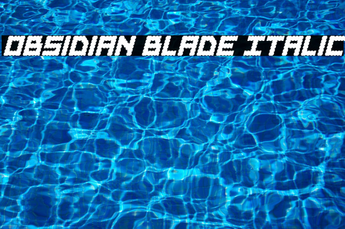 Obsidian Blade Italic Example 2