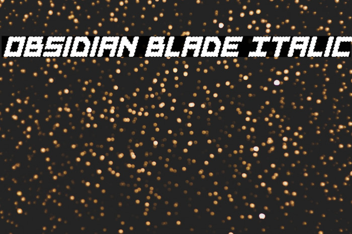 Obsidian Blade Italic Example 3