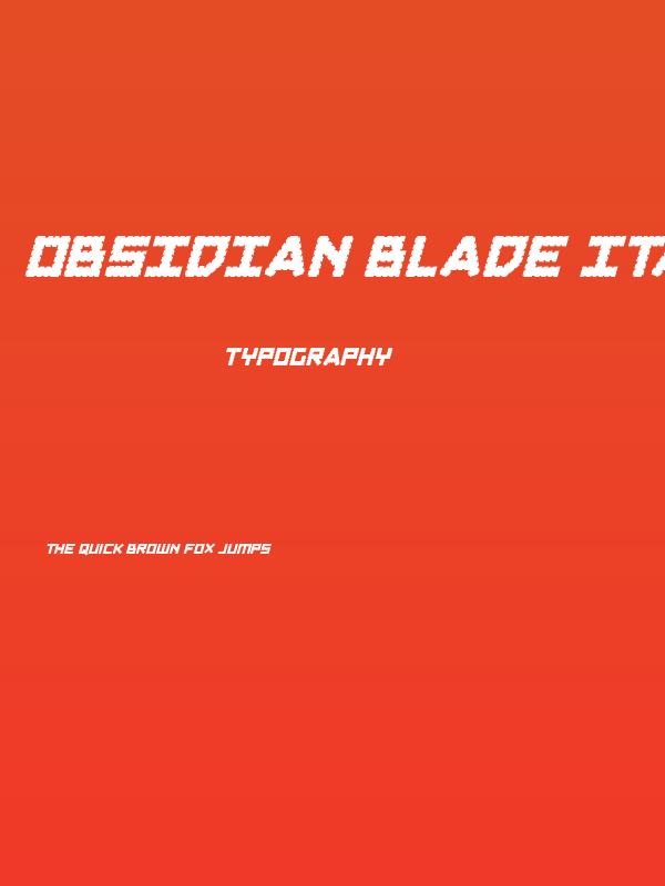 Obsidian Blade Italic Poster