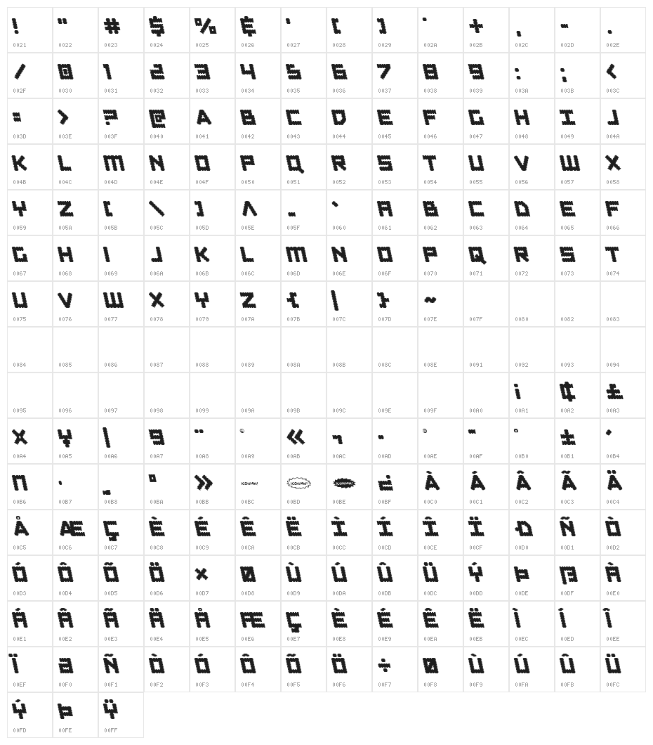Obsidian Blade Leftalic Character Map