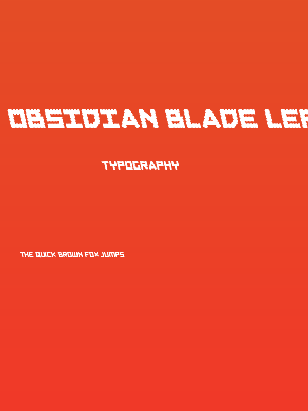 Obsidian Blade Leftalic Poster